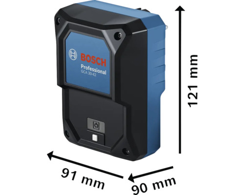 Adaptateur Bosch GCA 30-42 avec dimensions 91 mm x 90 mm x 121 mm