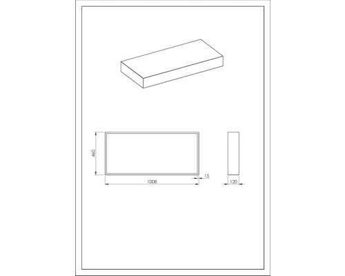 Schéma technique d''un lavabo avec indications de dimensions