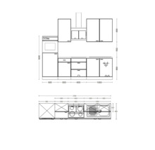 Cuisine complète Flex Well avec appareils Nepal 270 cm cachemire brillant démontée variante réversible 00011190