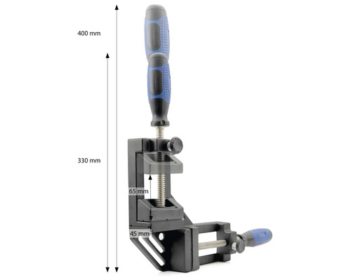 Serre-joint d''angle avec serre-vis et poignée