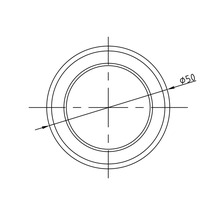 Dessin technique d''une tuyauterie d''un diamètre de 50 millimètres