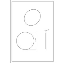 Miroir à cadre à LED Jungborn Round Ø 100 cm noir