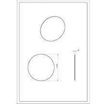 Miroir à cadre à LED Jungborn Round Ø 80 cm noir