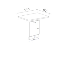 Flex Well Geschirrspülerblende für vollintegrierte Geschirrspüler Geschirrspülerblende inkl Sockelleiste und Arbeitsplatte Lund BxTxH 110 x 60 x 85 cm lichtgrau glänzend zerlegt 00012203