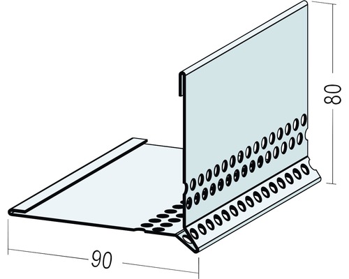 Profilé d''étanchéité murale de dimensions 90 x 80