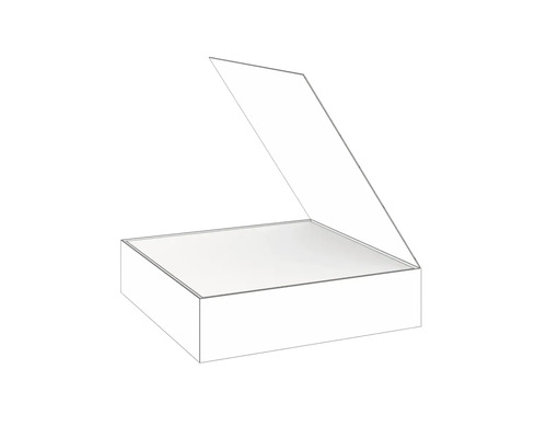 Boîte de rangement ouverte avec couvercle