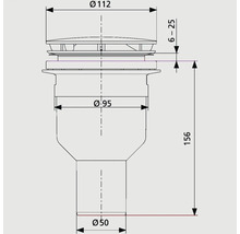 Schéma technique d''un drain avec dimensions