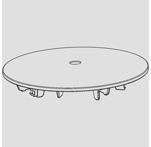 Plateau de table rond avec trou pour parasol