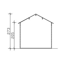 Gartenhaus SKAN HOLZ Hengelo inkl. Fußboden 280 x 355 cm schwedischrot