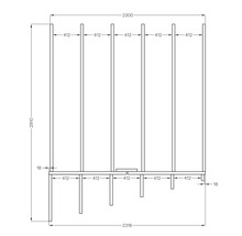 Gartenhaus Bertilo Design Concept mit Fußboden 241 x 297 cm natur