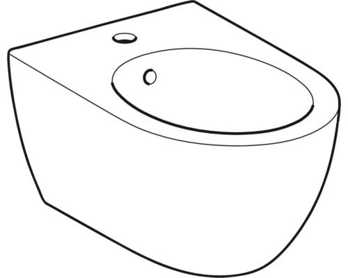 Wandbidet mit Hahnloch