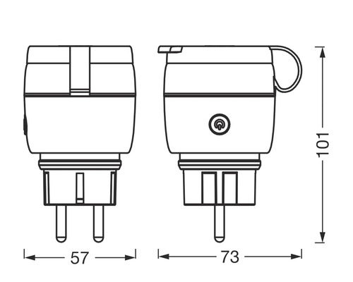 Schéma technique d''une fiche avec dimensions