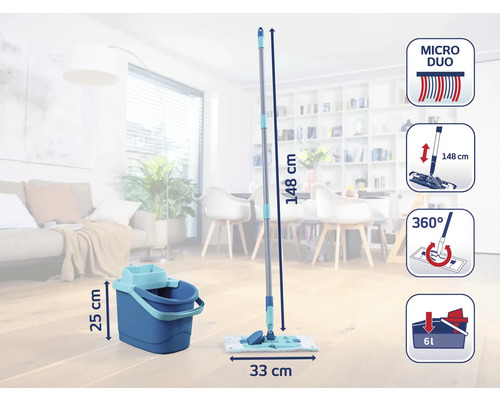 Ensemble de nettoyage de sol avec seau et balai pour le nettoyage des sols