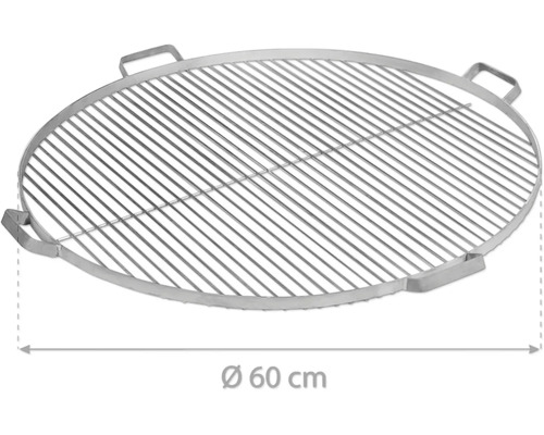 Grille de barbecue en métal, ronde, diamètre 60 cm