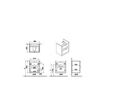 Waschtischunterschrank VitrA Root Classic BxHxT 565 x 650 mm x 450 mm Frontfarbe graphit matt matt 68472