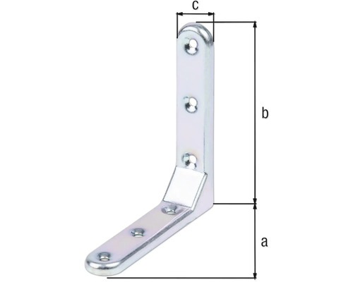 Winkelverbinder mit Abmessungsangaben