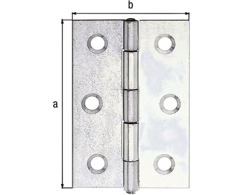 Türscharnier mit den Maßen a und b