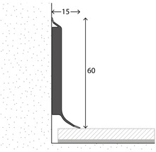 Image d''une plinthe avec des dimensions de 15 sur 60 millimètres