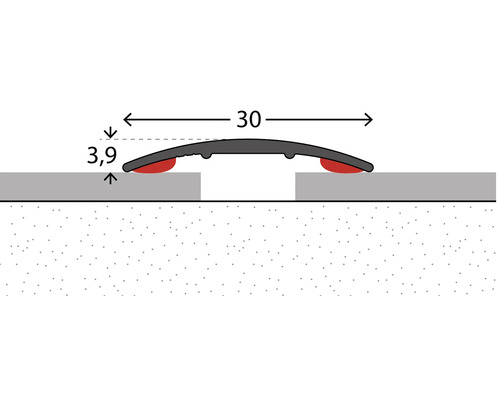 Illustration d''une barre de seuil de dimensions 30 par 3,9